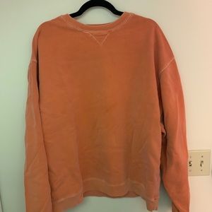 gap peach orange crewneck sweater vintage worn
